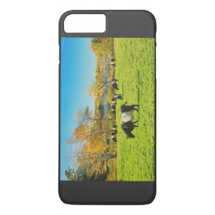 Belted Galloway Cows Grazing On Grass In Fall Case-Mate iPhone Case