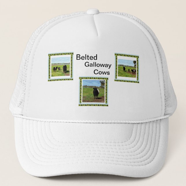 Belted Galloway Cows,  Trucker Hat (Front)