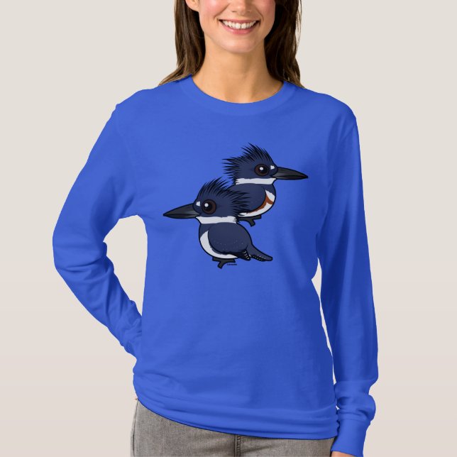 Belted Kingfisher pair T-Shirt (Front)