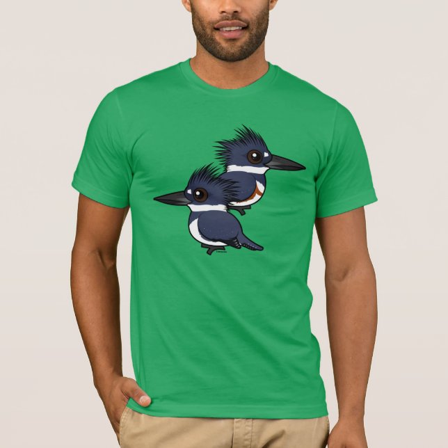 Belted Kingfisher pair T-Shirt (Front)