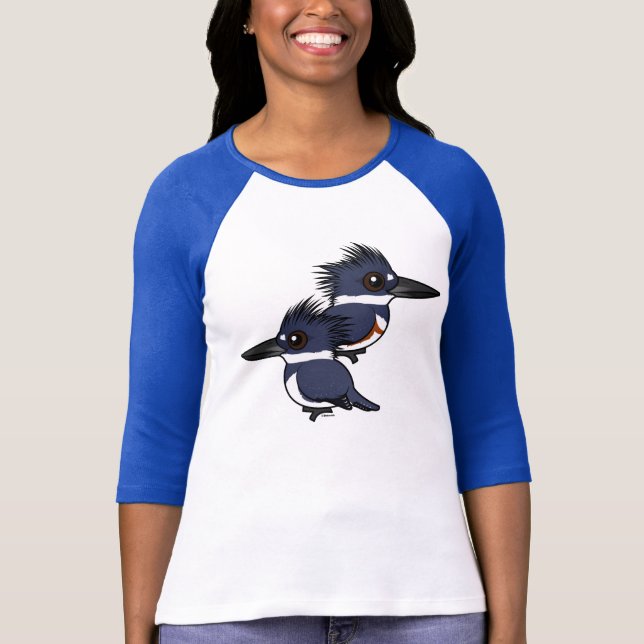 Belted Kingfisher pair T-Shirt (Front)