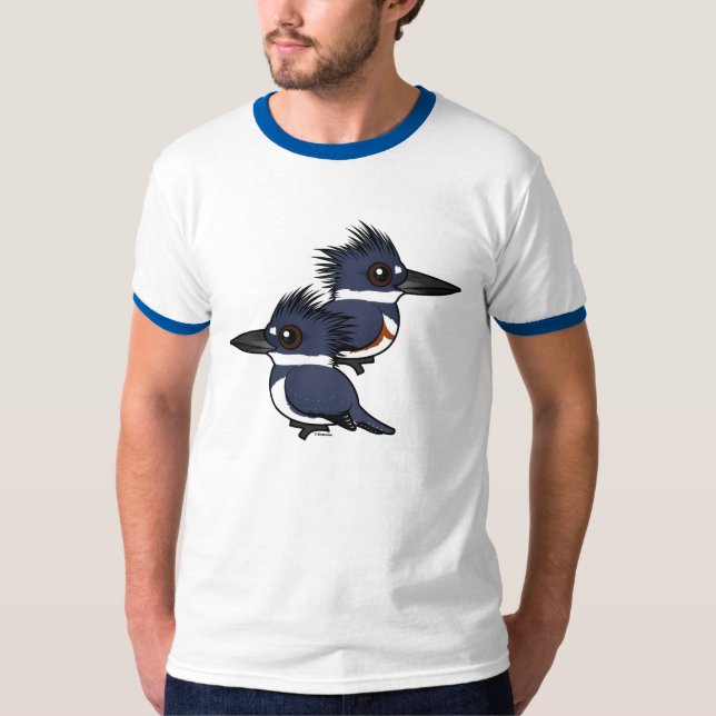 Belted Kingfisher pair T-Shirt (Front)