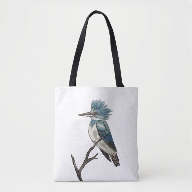 Belted Kingfisher Tote Bag (Front)