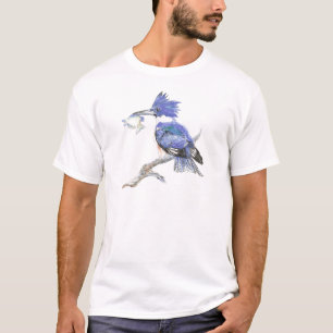 Belted Kingfisher - with fish - Bird Collection T-Shirt