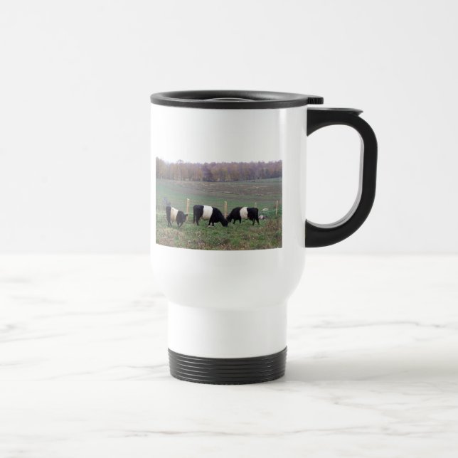 Beltie Cow Herd in Fall Travel Mug (Right)