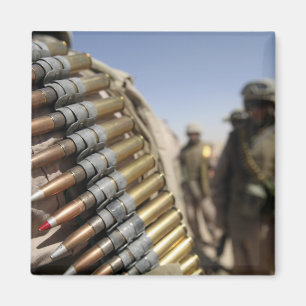 Belts of 50-calibre ammunition magnet