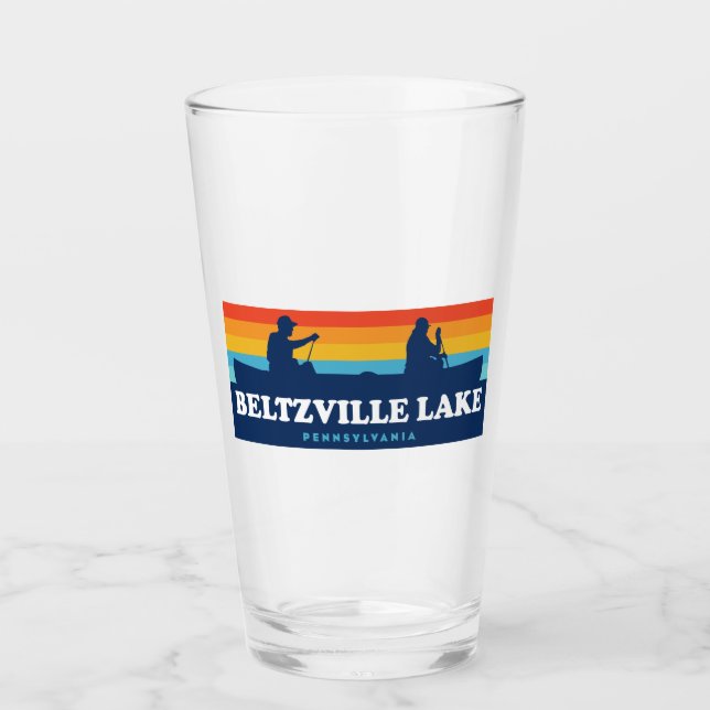 Beltzville Lake Pennsylvania Canoe Glass (Front)