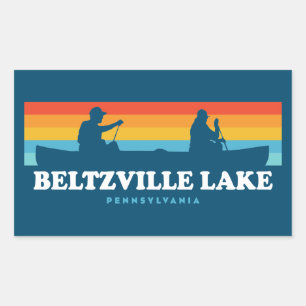Beltzville Lake Pennsylvania Canoe Rectangular Sticker