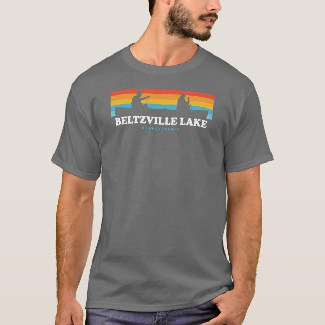 Beltzville Lake Pennsylvania Canoe T-Shirt (Front)