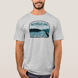 Beltzville Lake Pennsylvania Fishing Rod T-Shirt