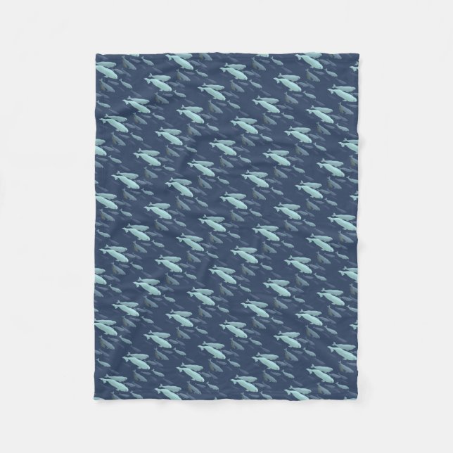 Beluga Blanket Beluga Whale Art Fleece Blanket (Front)