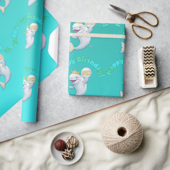 Beluga Boo Wrapping Paper (Crafts)