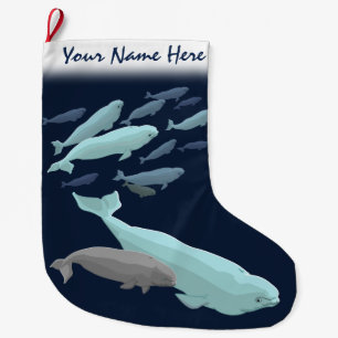Beluga Christmas Stocking Personalise Beluga Whale