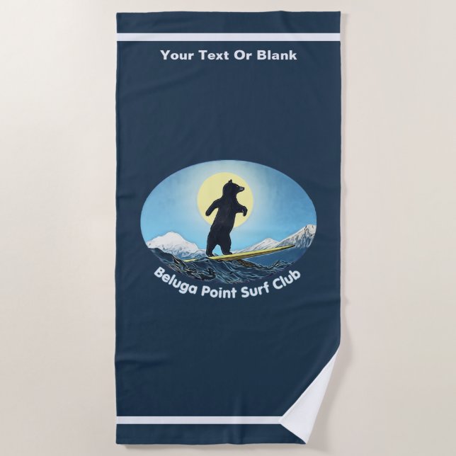 Beluga Point Surf Club Beach Towel (Front)