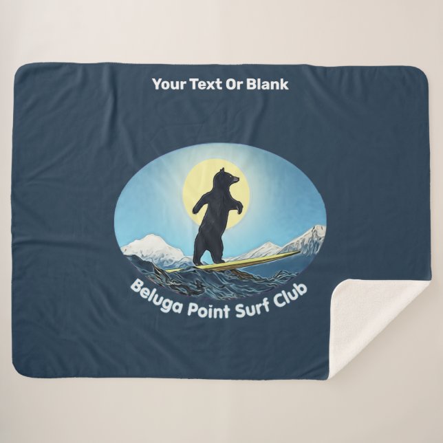 Beluga Point Surf Club Sherpa Blanket (Front (Horizontal))