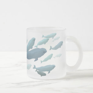Beluga Whale Art Mug Beluga Glass Beer Mug Cup