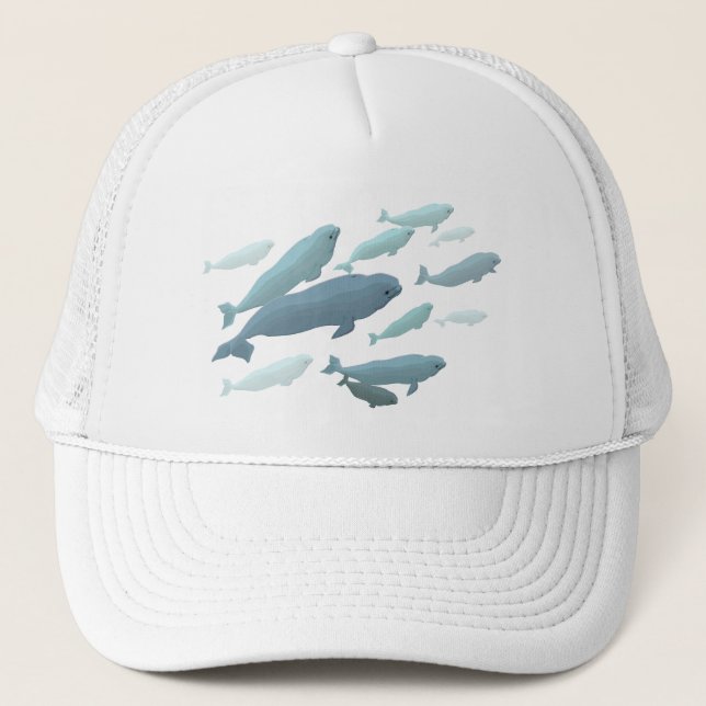 Beluga Whale Baseball Cap & Blue Beluga Gifts (Front)