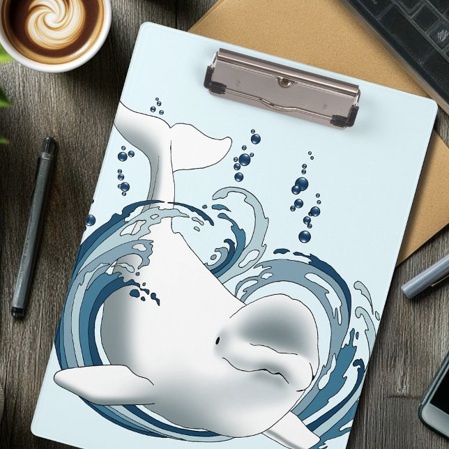 Beluga Whale Blue Clipboard (Creator Uploaded)