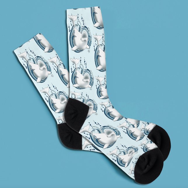 Beluga Whale Blue Socks (Creator Uploaded)