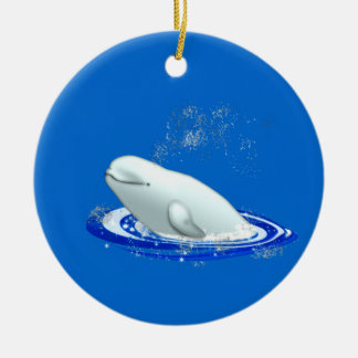 Beluga Whale Christmas Ornament