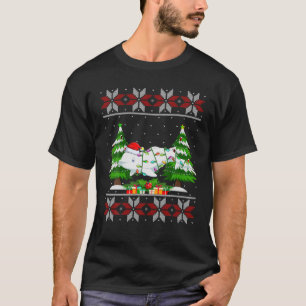 Beluga Whale Christmas Tree Lights Ugly Sweater Sa