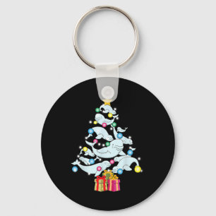 Beluga Whale Christmas Tree Whales Christmas Key Ring