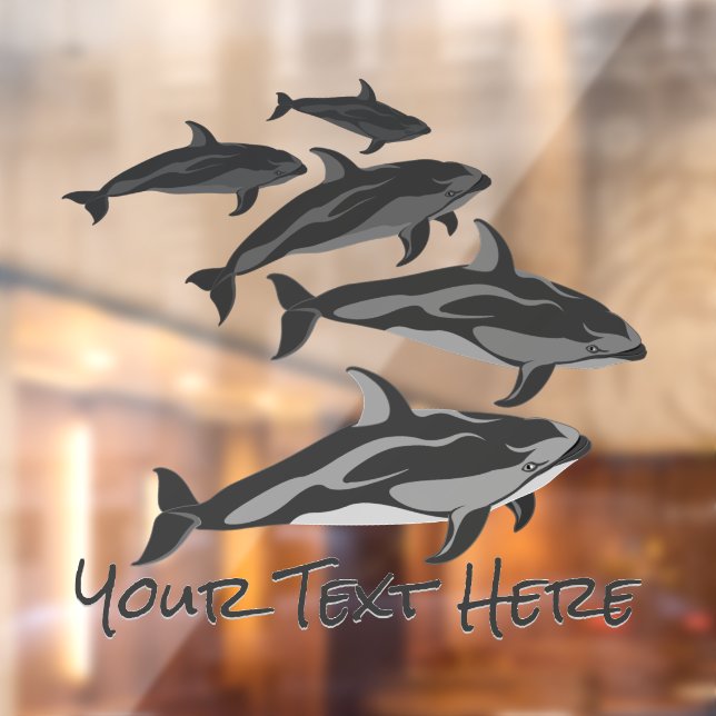 Beluga Whale Decal Custom Whale Art Window Cling (Sheet 2)