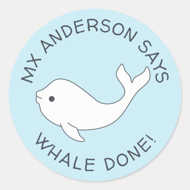 Beluga Whale Done Stickers (Front)