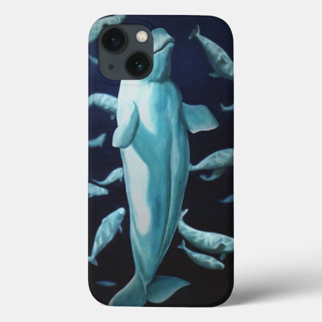 Beluga Whale iPad Case Whale Art Tablet iPad Case (Back)