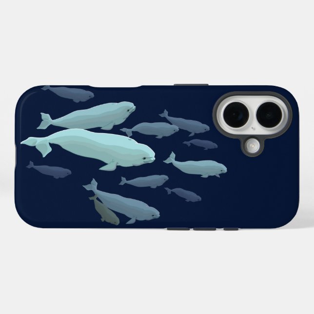 Beluga Whale iPhone Case Whale Art Samsung Cases (Back (Horizontal))