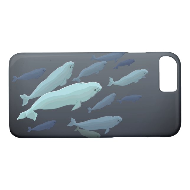 Beluga Whale iPhone Cases Whale Smartphone Cases (Back (Horizontal))