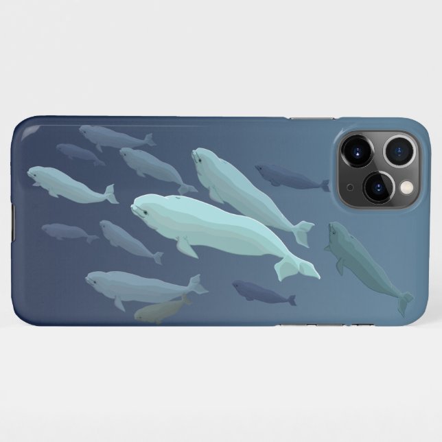 Beluga Whale iPhone Cases Whale Smartphone Cases (Back Horizontal)