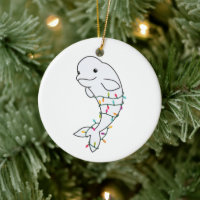Beluga Whale Merry Christmas Winter Animals Whales