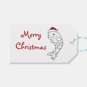 Beluga Whale Merry Christmas Winter Animals Whales Gift Tags