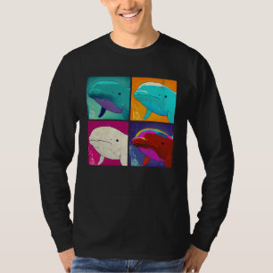 Beluga Whale Pop Illustration Colorful Animal Men T-Shirt