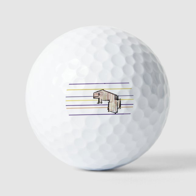 Beluga whale summer joy golf balls (Front)