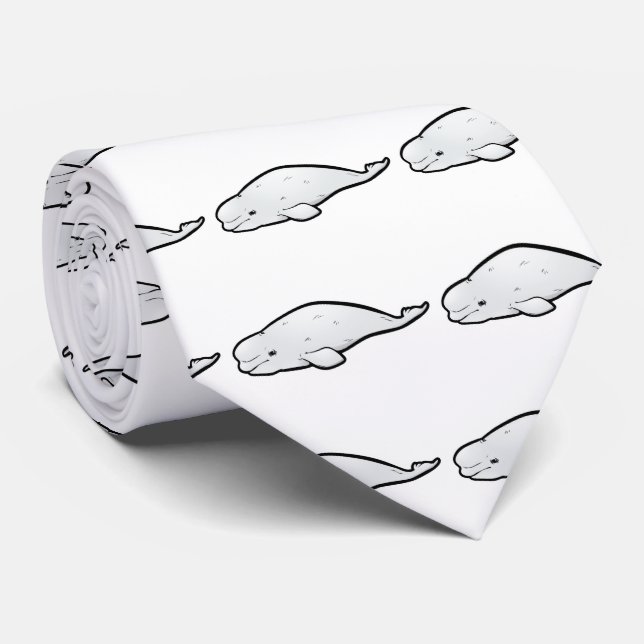 Beluga Whale Tie (Rolled)