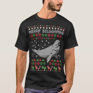 Beluga Whale Ugly Christmas Gifts. Whales T-Shirt