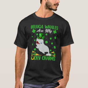 Beluga Whales Are My Lucky Charms Whale St Patrick T-Shirt