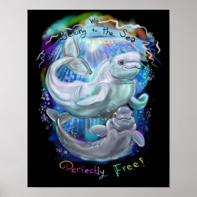 Beluga Whales Poster (Front)