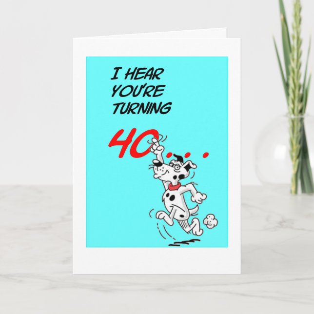 Belvedere 40th Birthday Card (Front)