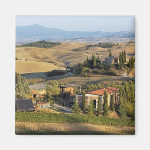 Belvedere House at sunset, San Quirico d'Orcia Magnet