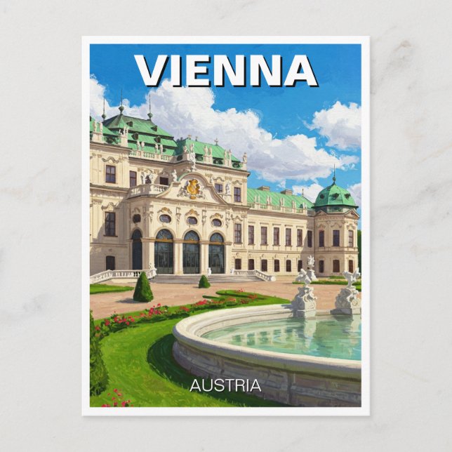 Belvedere Vienna Austria Travel Postcard (Front)