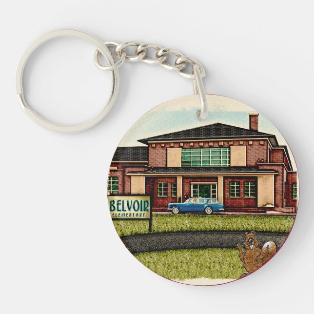 Belvoir Elementary Alumni (Personalised) Key Ring (Front)