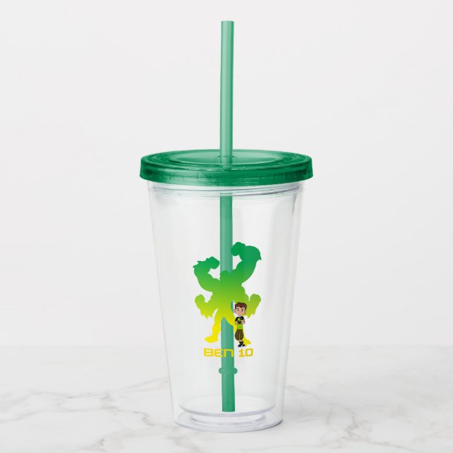 Ben 10 & Four Arms Shadow Acrylic Tumbler (Front)