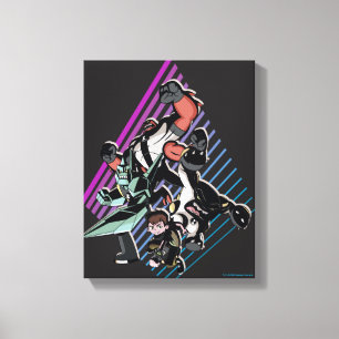 Ben 10 Retro Alien Group Graphic Canvas Print
