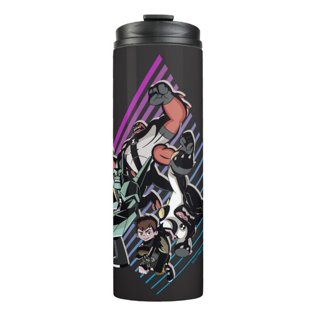 Ben 10 Retro Alien Group Graphic Thermal Tumbler (Front)
