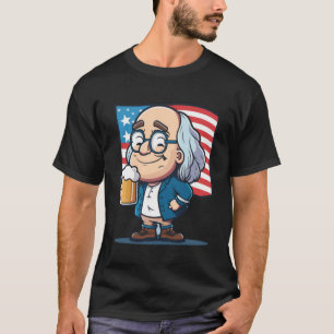 Ben Beer 4th of July Benjamin Franklin USA Merica T-Shirt