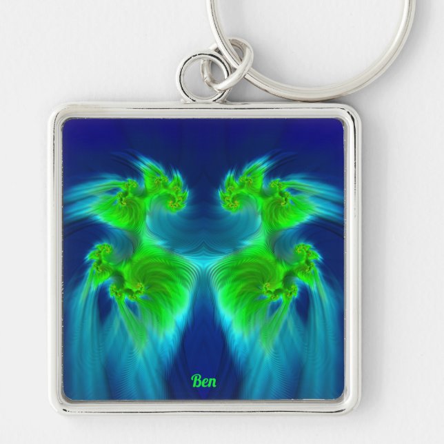 BEN ~ Blue Green MIST ~ Key Ring (Front)
