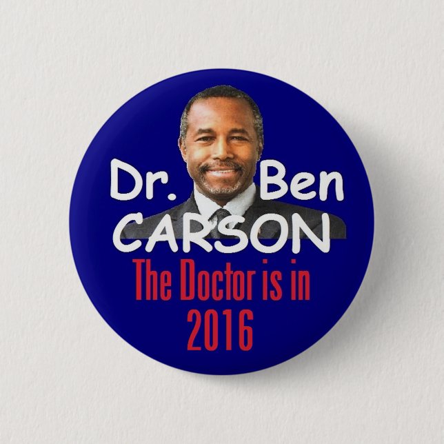 Ben CARSON 2016 6 Cm Round Badge (Front)